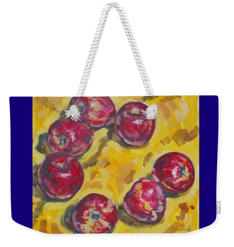 Apple Weekender Tote Bag featuring the painting Apple Time by Thomas Dans