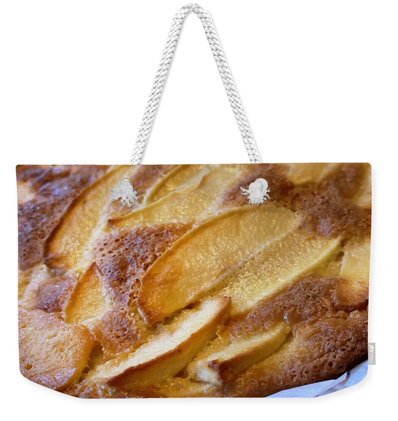 Ravityx9 Weekender Tote Bag featuring the mixed media Apple Torte by Gravityx9 Designs