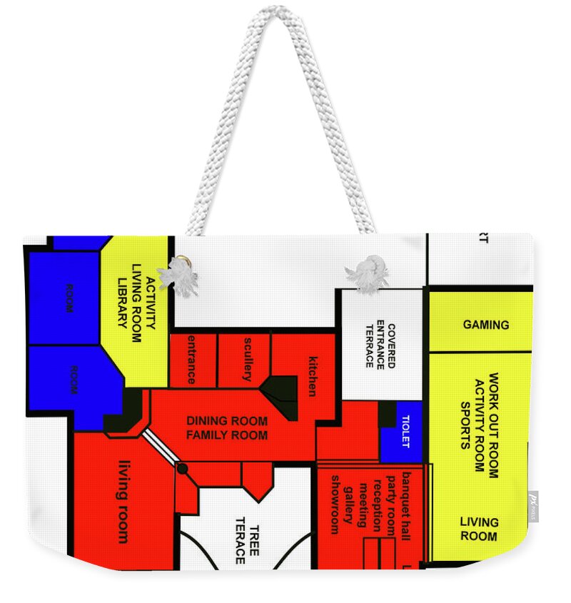 X-factor Luxurious House In Hedensted Weekender Tote Bag featuring the digital art Application COMPANY CEO by Asbjorn Lonvig