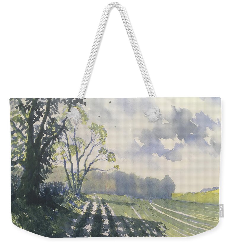 Watercolour Weekender Tote Bag featuring the painting Approach to Zig Zag Woods by Glenn Marshall