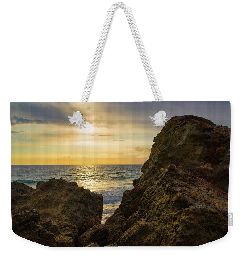 Ocean Weekender Tote Bag featuring the photograph Approaching Sunset at Point Dume by Matthew DeGrushe