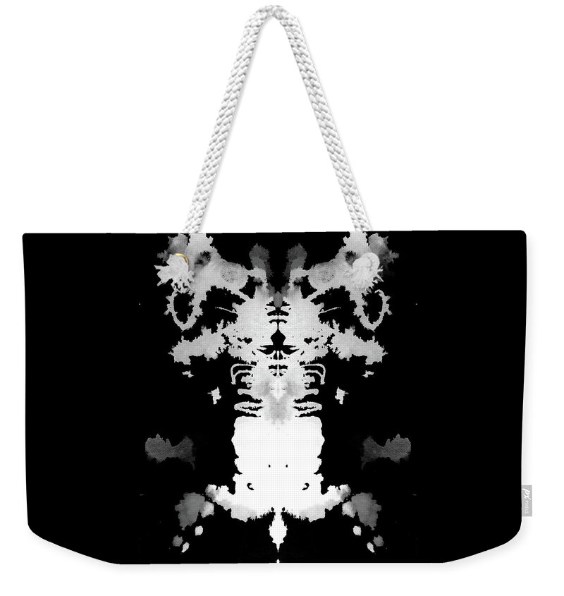 Abstract Weekender Tote Bag featuring the painting Aquarius Haunted by Stephenie Zagorski