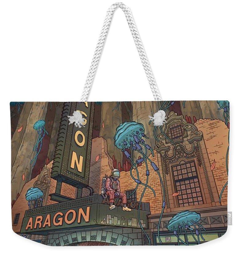 Chicago Weekender Tote Bag featuring the digital art Aragon Ballroom by EvanArt - Evan Miller
