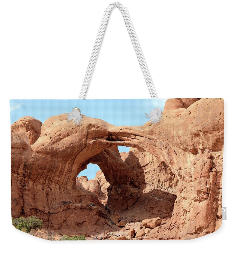 Arches National Park Weekender Tote Bag featuring the photograph Arches National Park - Double Arch by Richard Krebs
