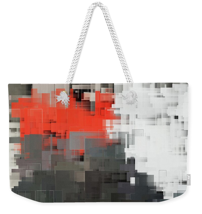  Weekender Tote Bag featuring the digital art Architectural Chaos 2 by David Hansen