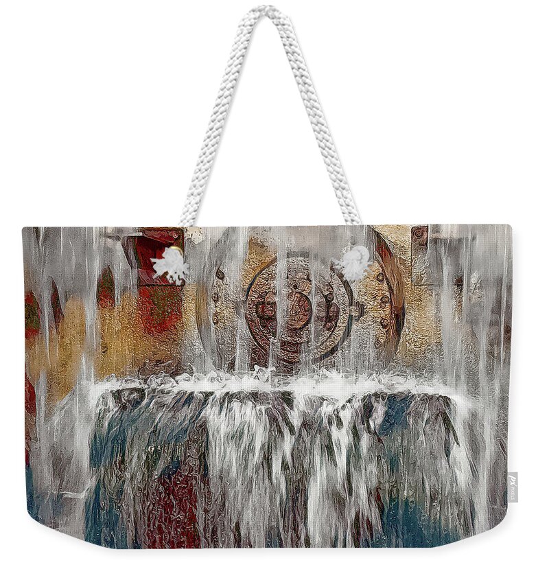 Abstract Weekender Tote Bag featuring the photograph Arizona Falls by Matt Cegelis