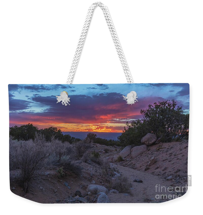 Landscape Weekender Tote Bag featuring the photograph Arroyo Sunset by Seth Betterly