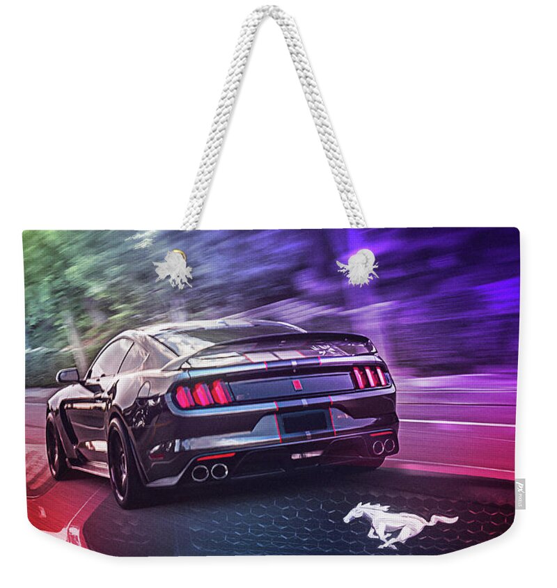 Ford Mustang Weekender Tote Bag featuring the digital art Art - Epic Ford Mustang by Matthias Zegveld