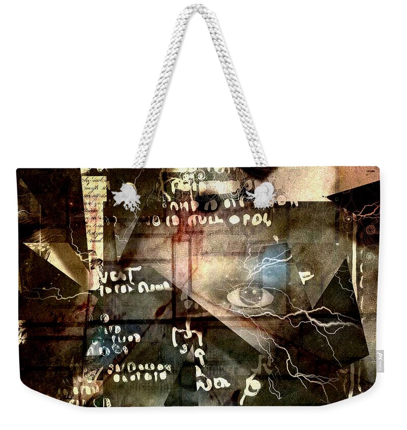 Surreal Weekender Tote Bag featuring the digital art Art of mystic symbols by Bruce Rolff