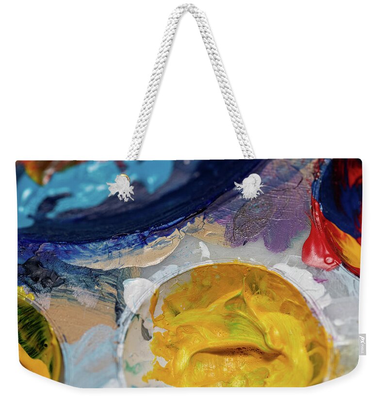Art Weekender Tote Bag featuring the photograph Art Palette Colorful 2 by Amelia Pearn