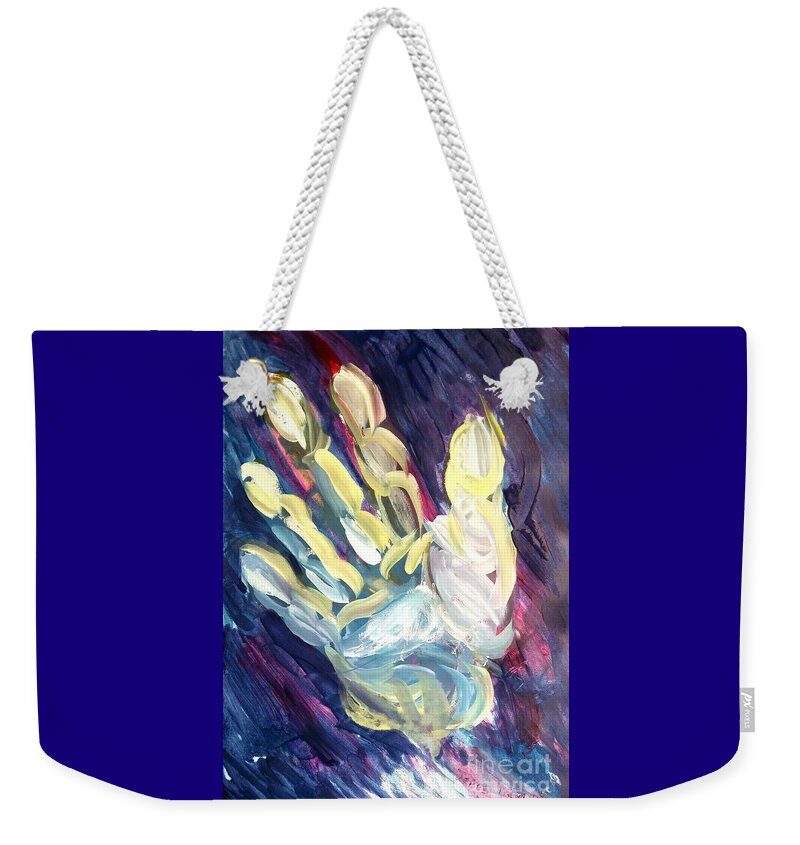 Artists Hand Weekender Tote Bag featuring the painting Artists Hand by James McCormack