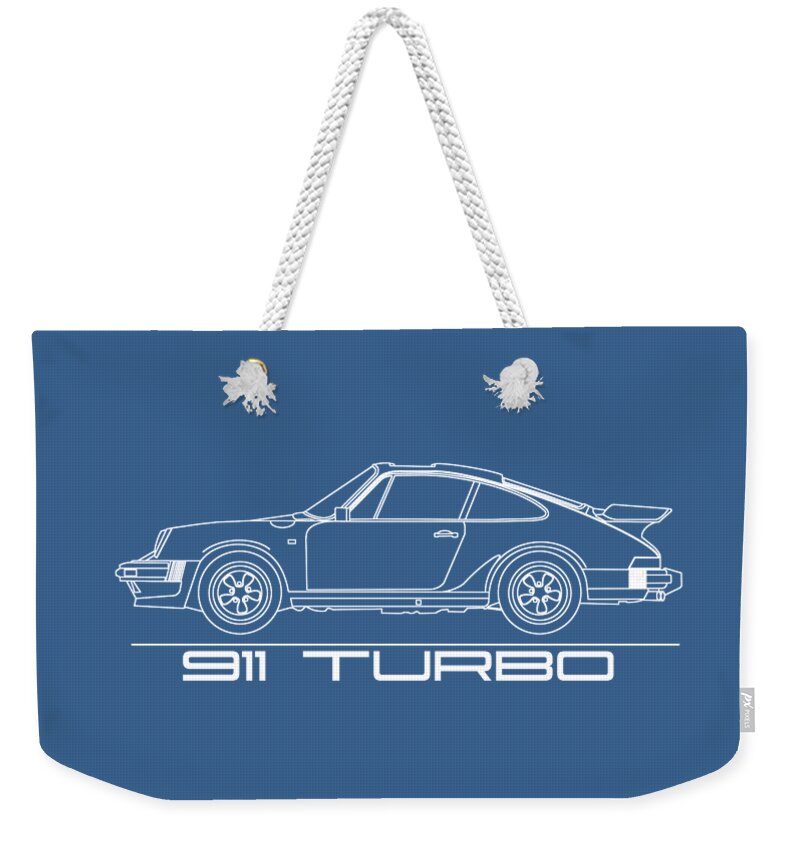 Porsche Weekender Tote Bag featuring the photograph The 911 Turbo Blueprint by Mark Rogan