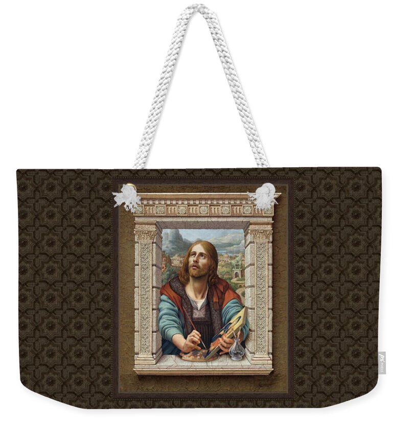 Christian Art Weekender Tote Bag featuring the painting St. Luke 2 by Kurt Wenner