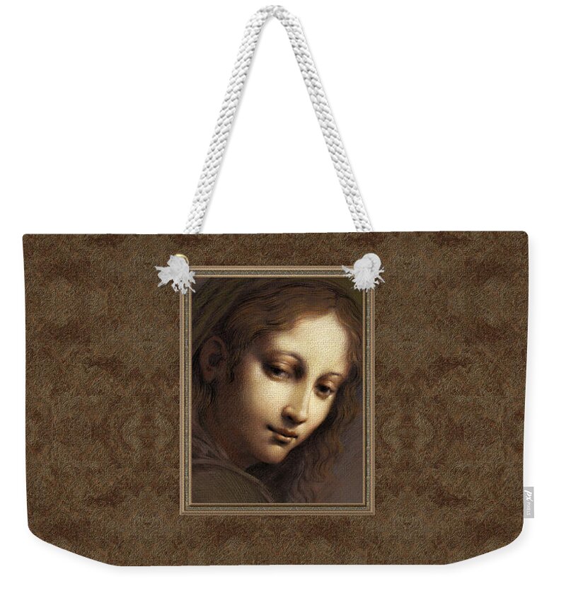Madonna Weekender Tote Bag featuring the pastel Madonna Study by Kurt Wenner