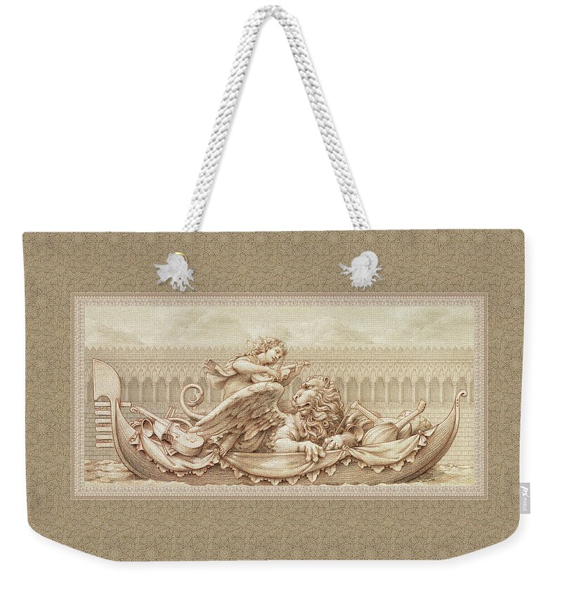 Venice Weekender Tote Bag featuring the drawing Save Venice by Kurt Wenner