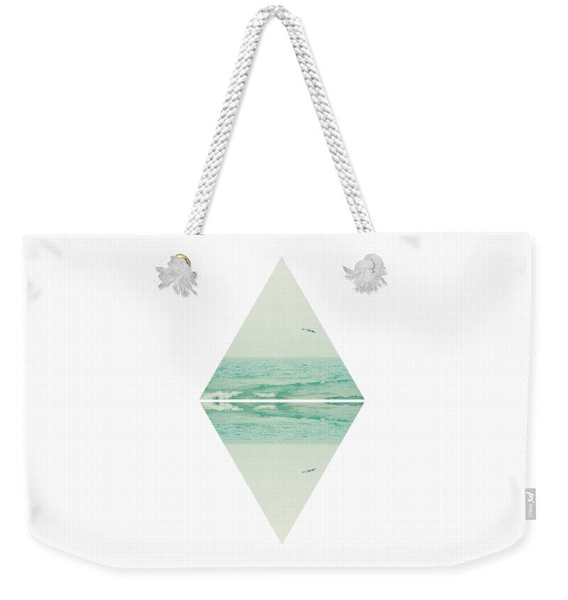 Abstract Weekender Tote Bag featuring the digital art Parallel Waves by Cassia Beck