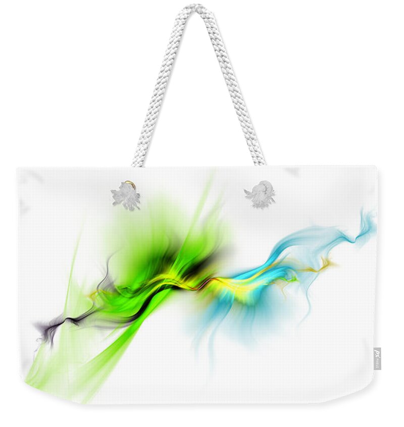 Abstract Weekender Tote Bag featuring the digital art Subtle 1 by Galina Lavrova