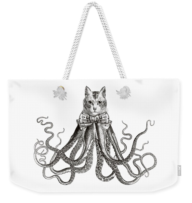Octopus Weekender Tote Bag featuring the digital art Octopussy by Eclectic at Heart
