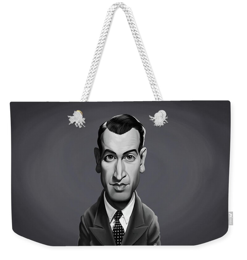 Illustration Weekender Tote Bag featuring the digital art Celebrity Sunday - James Stewart by Rob Snow