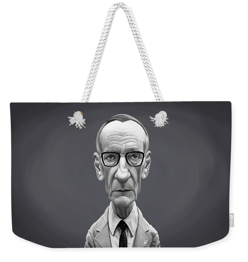 Illustration Weekender Tote Bag featuring the digital art Celebrity Sunday - William Burroughs by Rob Snow