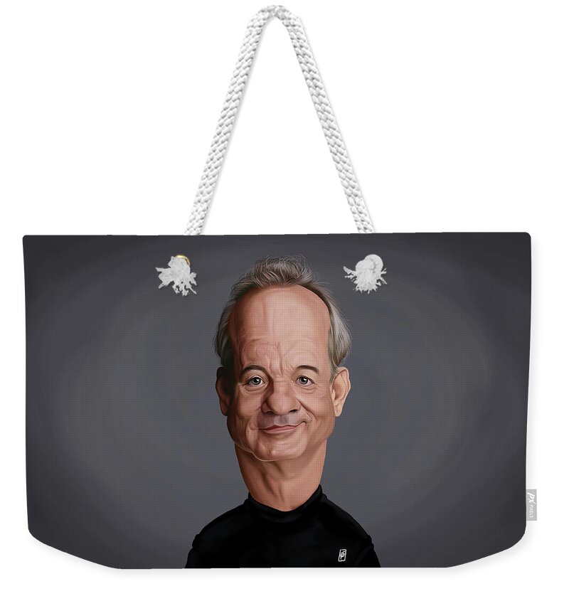 Illustration Weekender Tote Bag featuring the digital art Celebrity Sunday - Bill Murray by Rob Snow