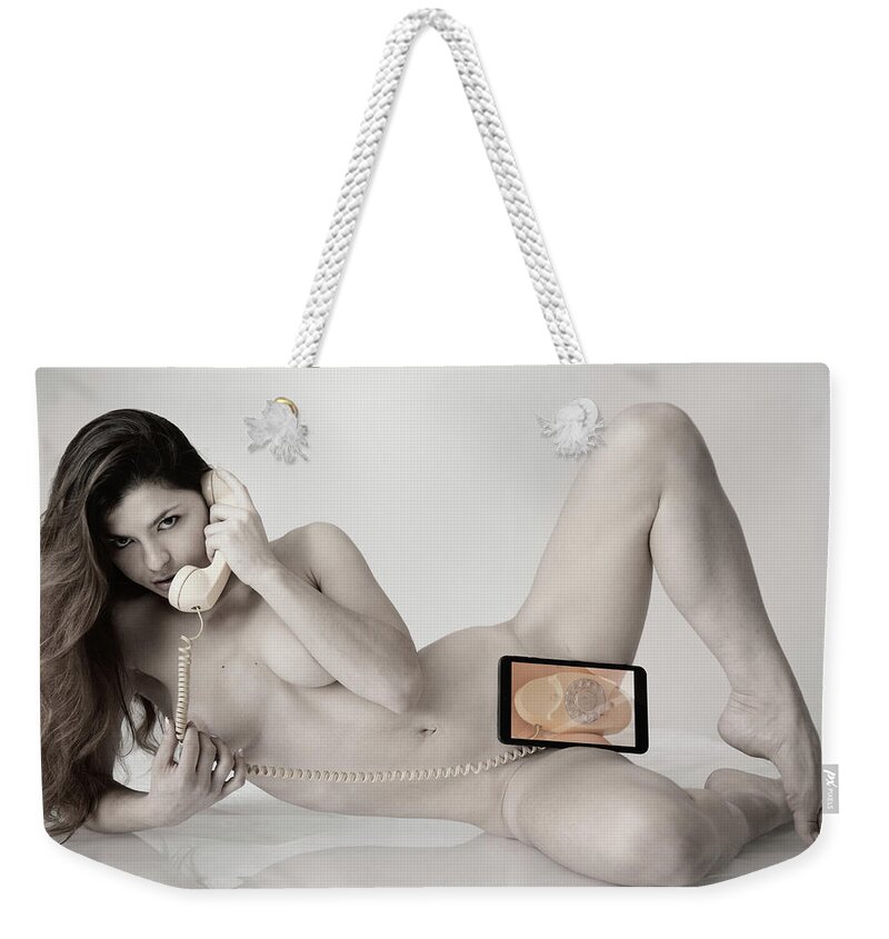 Phone Weekender Tote Bag featuring the photograph Ring Ma Bell 2 by Dario Impini