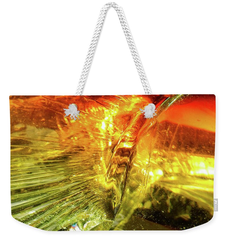 Glass Weekender Tote Bag featuring the photograph Glass Prism by Phil Perkins