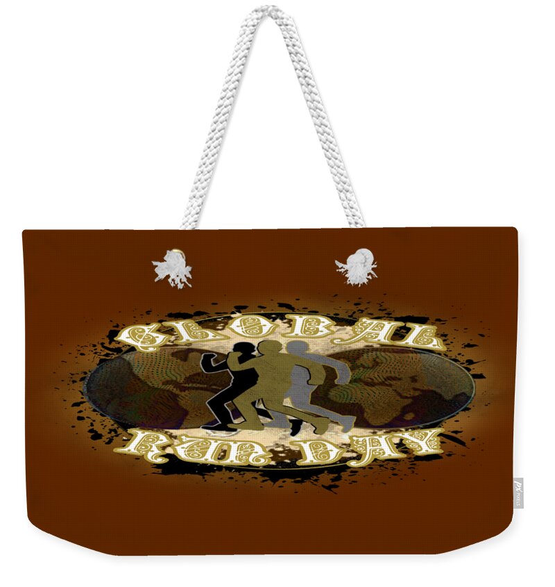 National Weekender Tote Bag featuring the digital art Nation Run Day June by Delynn Addams