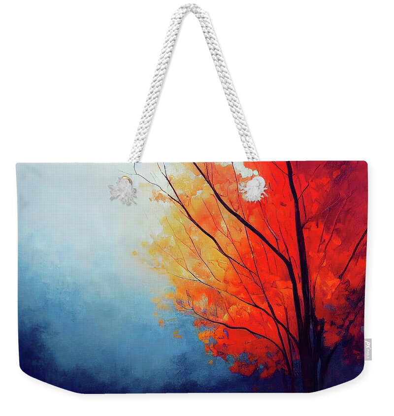 Autumn Weekender Tote Bag featuring the digital art Autumn Morning by Mark Tisdale