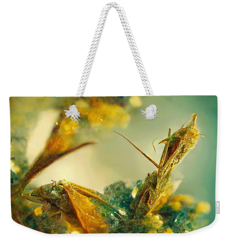 Amber Weekender Tote Bag featuring the digital art Amber #3 by Sabantha