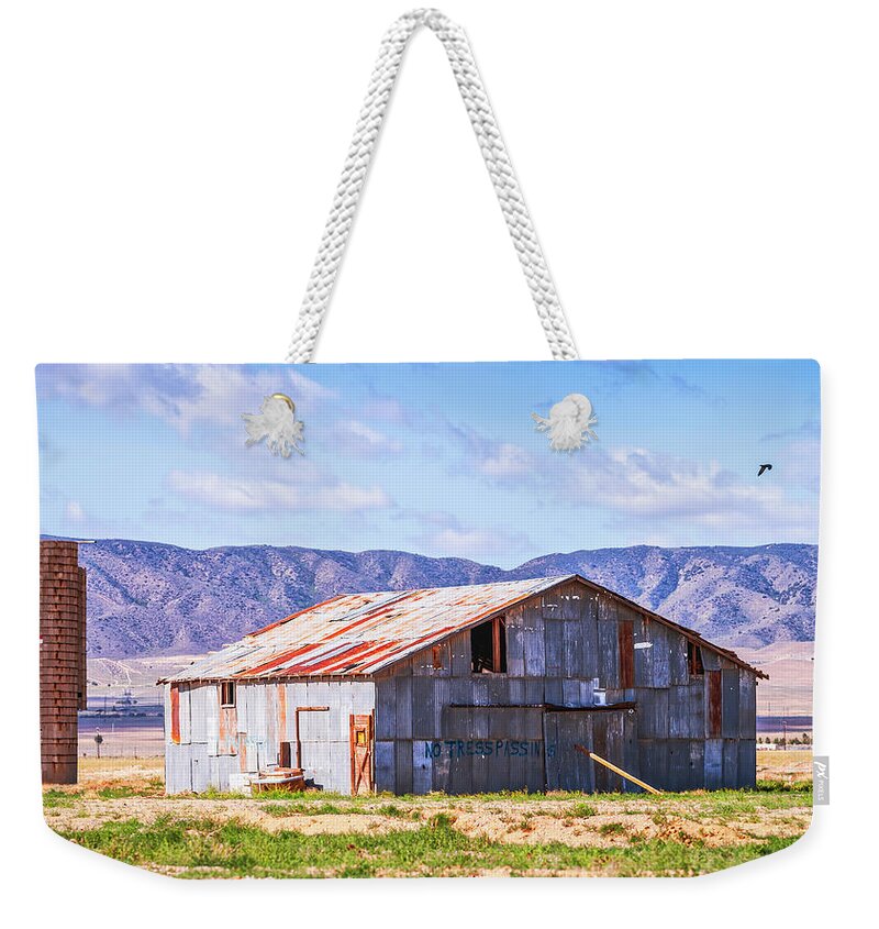 Barn Weekender Tote Bag featuring the photograph As The Crow Flies by Gene Parks