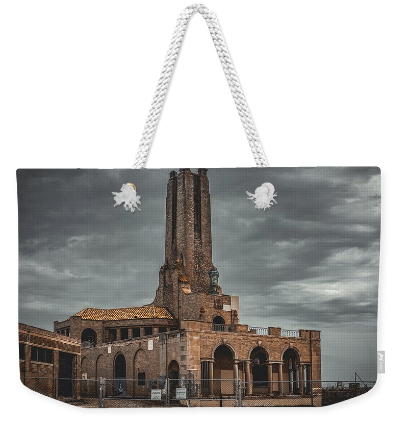Nj Shore Photography Weekender Tote Bag featuring the photograph Asbury Park Steam Power Plant by Steve Stanger