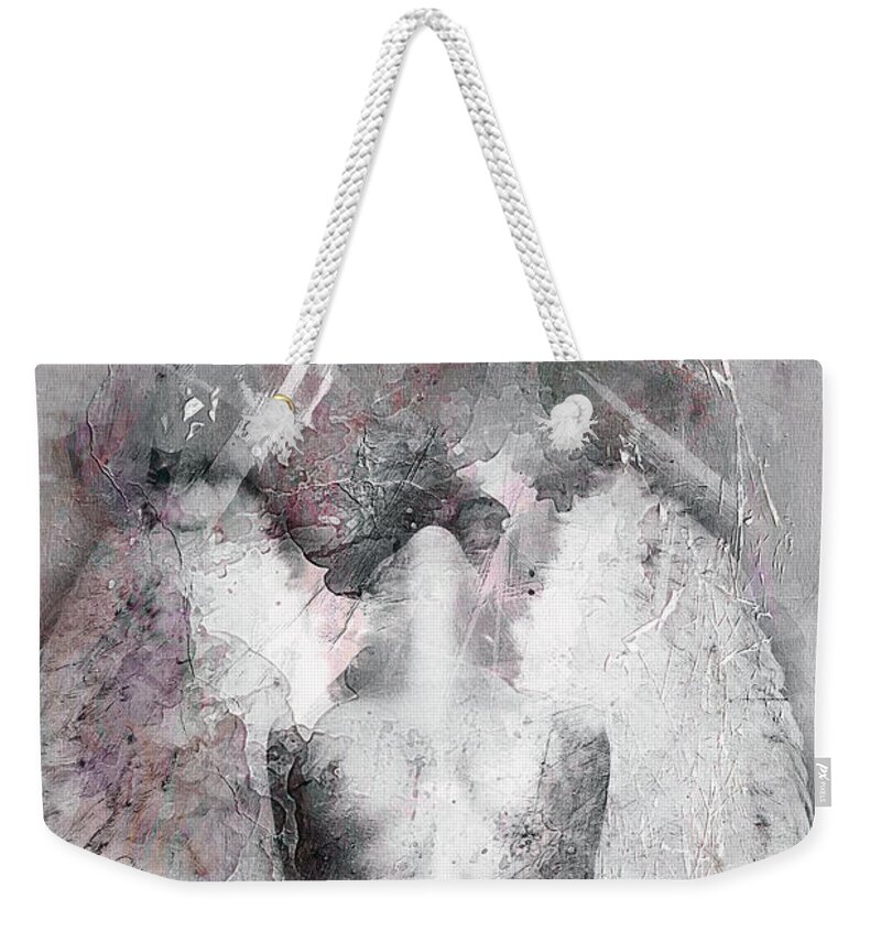 Abstract Weekender Tote Bag featuring the mixed media Ascend by Jacky Gerritsen