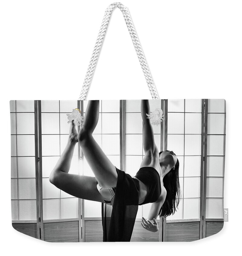 Asian young woman in rope - shibari suspension - V Weekender Tote Bag by  Performance Image Europe - Pixels