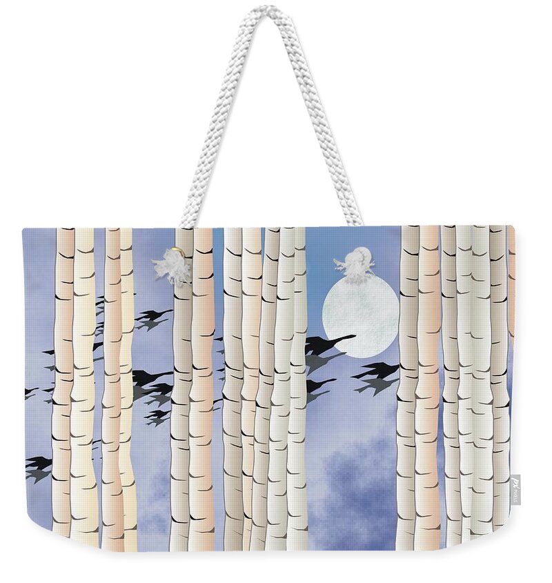 Landscape Weekender Tote Bag featuring the digital art Aspen Two by Ted Clifton