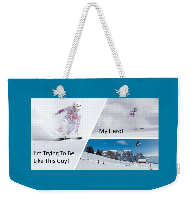 Skier Weekender Tote Bag featuring the photograph Aspiring Skier by Nancy Ayanna Wyatt