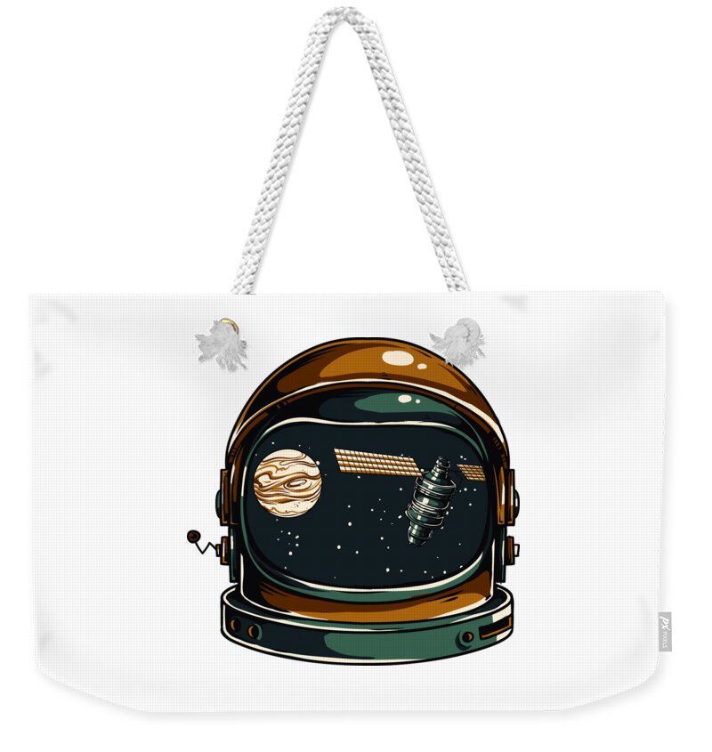 Spaceman Weekender Tote Bag featuring the digital art Astronaut by Jacob Zelazny