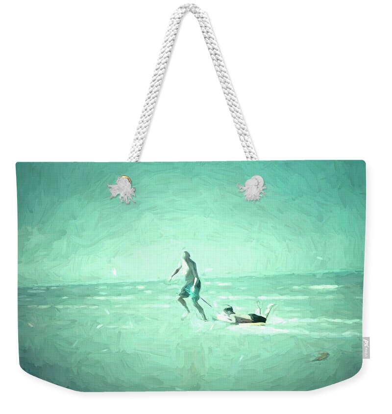  Weekender Tote Bag featuring the photograph At the Beach 1252023 x by Cathy Anderson