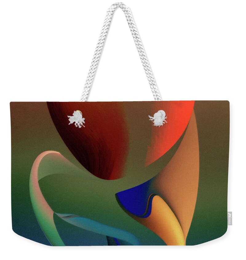 Exhibition Weekender Tote Bag featuring the digital art At The Exhibition Of Broken Hearts by Leo Symon