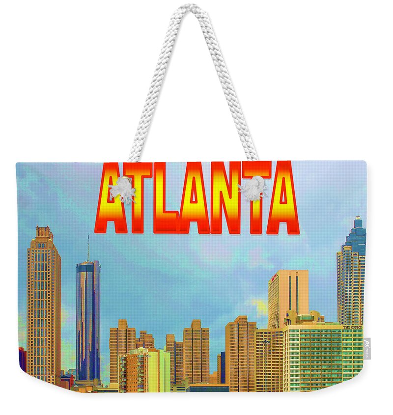 Georgia Weekender Tote Bag featuring the photograph Atlanta Postcard by Robert Wilder Jr