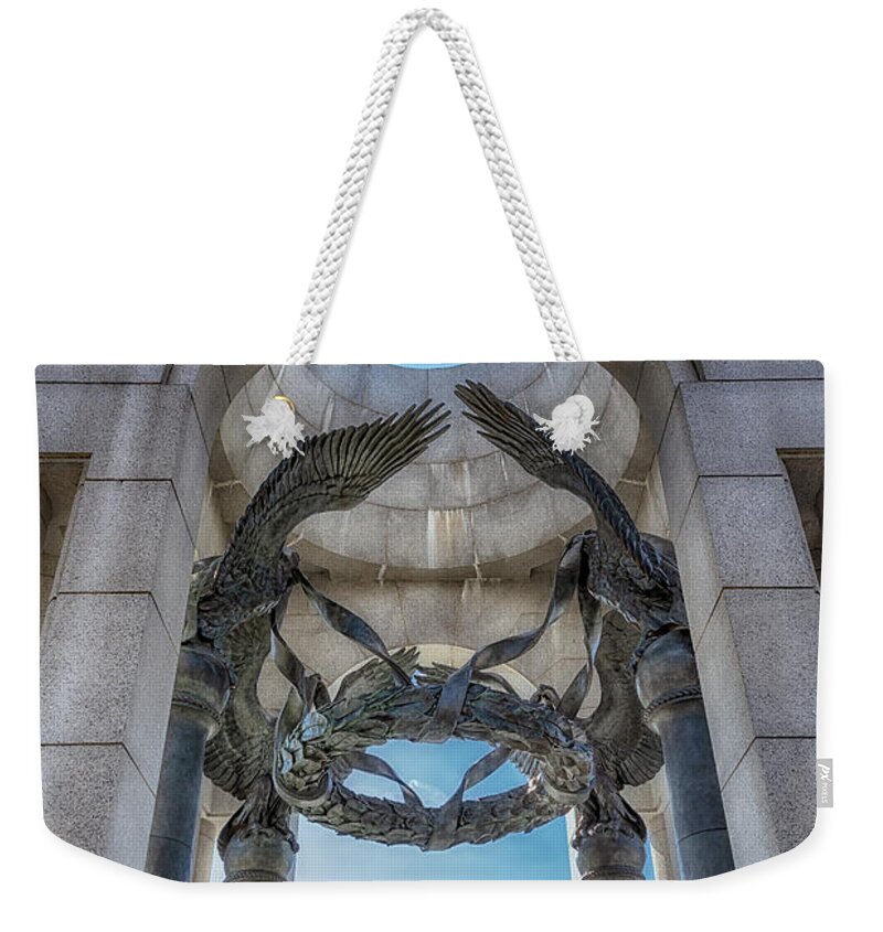 Washington Dc Weekender Tote Bag featuring the photograph Atlantic Arch - World War II Memorial by Susan Rissi Tregoning