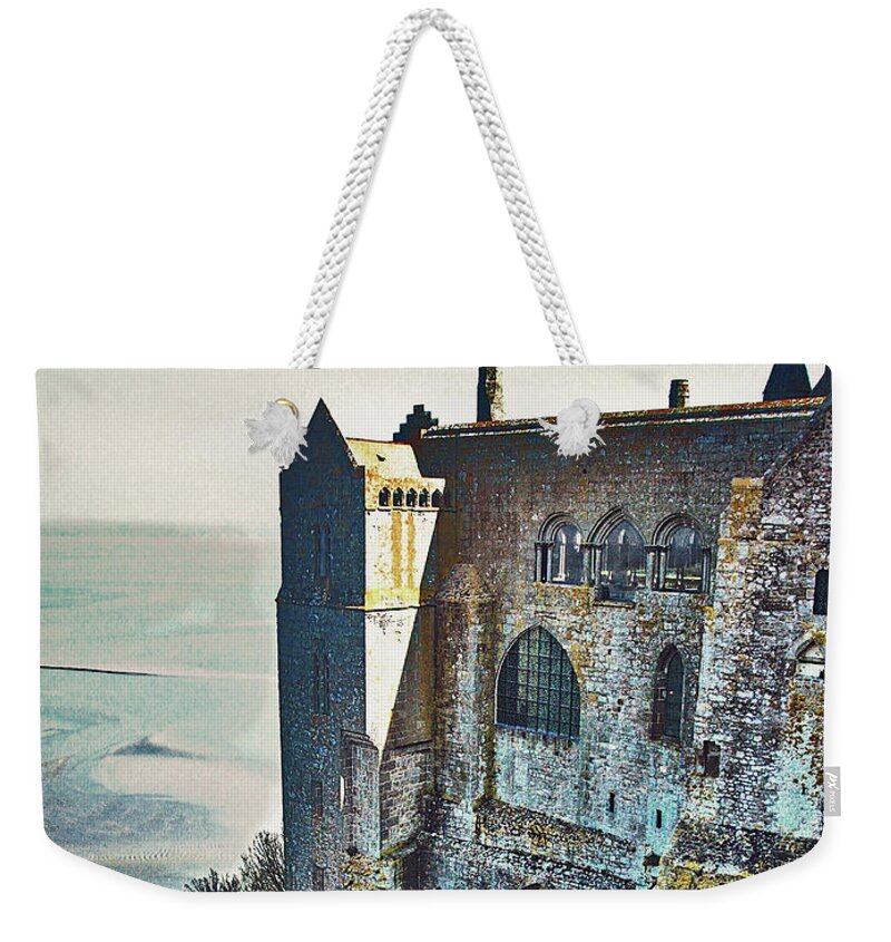 Atop Mont Saint Michel Weekender Tote Bag featuring the photograph Atop Mont Saint Michel by Susan Maxwell Schmidt