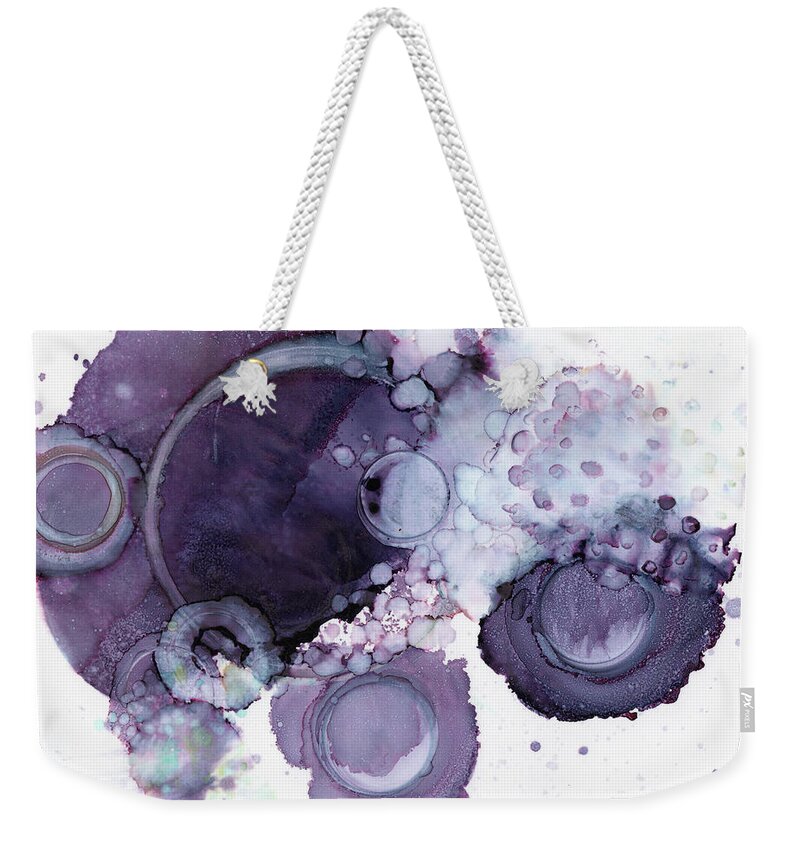 Aubergine Weekender Tote Bag featuring the painting Aubergine by Christy Sawyer