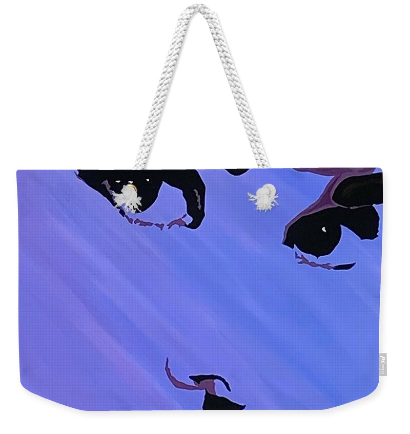  Weekender Tote Bag featuring the painting Audrey Hepburn by Bill Manson