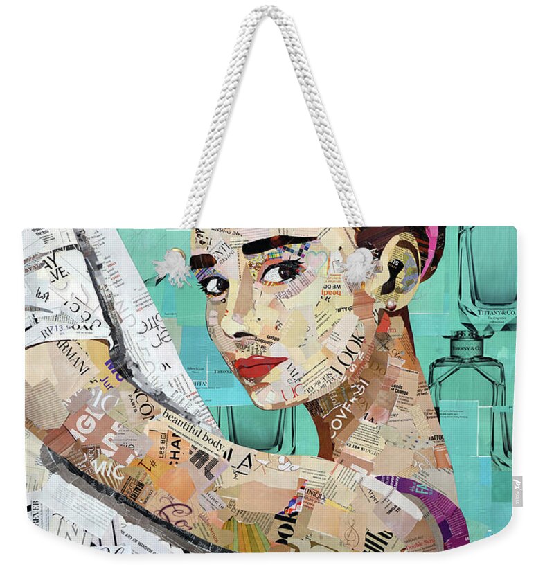 Audrey Hepburn on Vanityfair Weekender Tote Bag by James Hudek