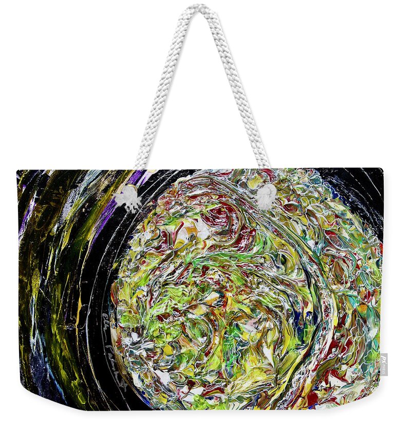 Wall Art Weekender Tote Bag featuring the painting Aura and Flora by Ellen Palestrant