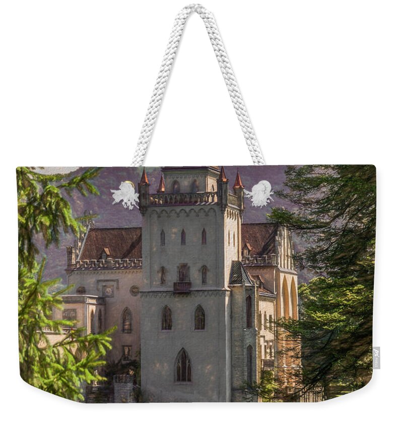 Austria Weekender Tote Bag featuring the photograph Austrian Castle and Moat by Marcy Wielfaert
