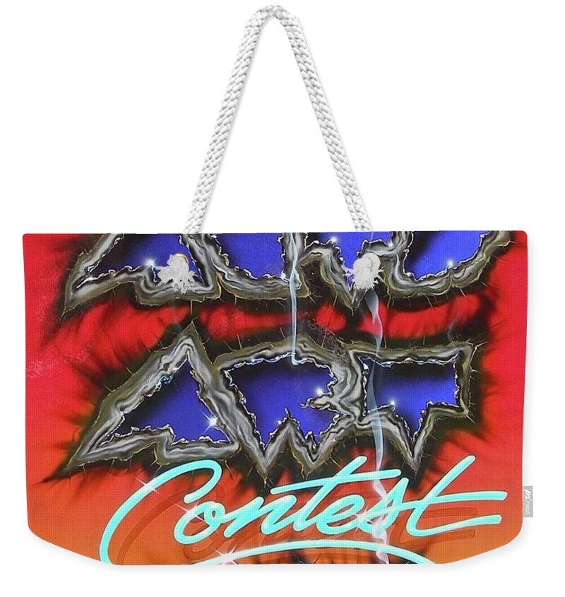 Hot Rod Art Weekender Tote Bag featuring the painting Auto Art contest 1997 Magazine Cover by Alan Johnson