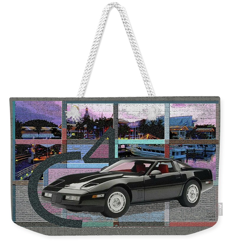 Autoart Vettes Weekender Tote Bag featuring the digital art AUTOart Vettes / C4our by David Squibb