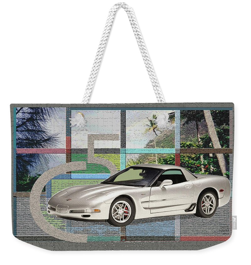 Autoart Vettes Weekender Tote Bag featuring the digital art AUTOart Vettes / C5ive by David Squibb